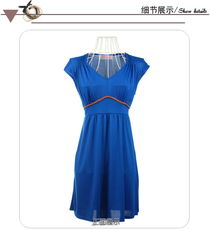 春夏風尚 韓版修身短袖連衣裙，演繹精品專柜下的時尚高貴